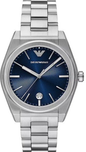 Emporio Armani Frederico Analog Blue Dial Silver Steel Strap Watch for Men - AR11620 Authentic Buy Shop Now
