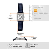 Emporio Armani Genni White Dial Blue Leather Strap Watch for Women - AR11718 Authentic Buy Shop Now