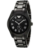 Emporio Armani Ceramica Quartz Black Dial Black Steel Strap Watch For Women - AR1402 Authentic Buy Shop Now