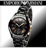 Emporio Armani Chronograph Black Ceramic Stainless Steel Dial Watch For Women - AR1411 Authentic Buy Shop Now