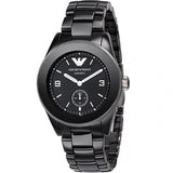 Emporio Armani Ceramica Quartz Black Dial Black Steel Strap Watch For Women - AR1402 Authentic Buy Shop Now