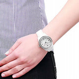 Emporio Armani Ceramica White Mother of Pearl Dial Stainless Steel Strap Watch For Women - AR1426 Authentic Buy Shop Now