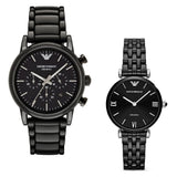 Emporio Armani Ceramica Black Dial Black Ceramic Strap Watch For Women - AR1487 Authentic Buy Shop Now
