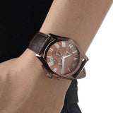 Emporio Armani Valente Classic Brown Dial Brown Leather Strap Watch For Men - AR1609 Authentic Buy Shop Now