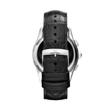 Emporio Armani Valente Chronograph Black Dial Black Leather Strap Watch For Men - AR1633 Authentic Buy Shop Now