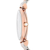 Emporio Armani T Bar Gianni Classic Mother Of Pearl Dial Two Tone Steel Strap Watch For Women - AR1683 Authentic Buy Shop Now