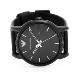 Emporio Armani Classic Black Dial Black Leather Strap Watch For Men - AR1732 Authentic Buy Shop Now