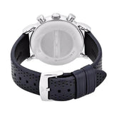 Emporio Armani Luigi Chronograph Blue Dial Black Leather Strap Watch For Men - AR1736 Authentic Buy Shop Now