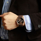 Emporio Armani Alpha Large Chronograph Brown Dial Brown Leather Strap Watch for Men - AR1793 Authentic Buy Shop Now