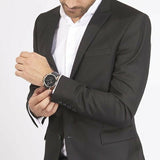 Emporio Armani Luigi Chronograph Black Dial Black Leather Watch For Men - AR1828 Authentic Buy Shop Now