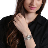 Emporio Armani Gianni T Bar Grey Dial Two Tone Steel Strap Watch For Women - AR1840 Authentic Buy Shop Now
