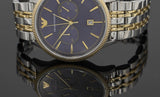 Emporio Armani Classic Blue Dial Two Tone Steel Strap Watch For Men - AR1847 Authentic Buy Shop Now