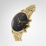 Emporio Armani Classic Chronograph Black Dial Gold Steel Strap Watch For Men - AR1893 Authentic Buy Shop Now