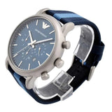 Emporio Armani Luigi Chronograph Quartz Blue Dial Blue Nylon Strap Watch For Men - AR1949 Authentic Buy Shop Now
