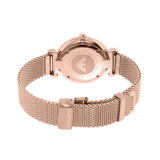 Emporio Armani Gianni T Bar Silver Dial Rose Gold Mesh Bracelet Watch For Women - AR1956 Authentic Buy Shop Now