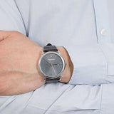 Emporio Armani Luigi Quartz Gray Dial Brown Leather Strap Watch For Men - AR1996 Authentic Buy Shop Now