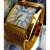 Emporio Armani Mother of Pearl Dial Gold Mesh Bracelet Watch For Men - AR2016 Authentic Buy Shop Now