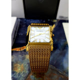 Emporio Armani Super Slim Quartz White DIal Gold Mesh Bracelet Watch For Women - AR2017 Authentic Buy Shop Now