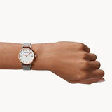 Emporio Armani Retro Mother of Pearl Dial Silver Mesh Bracelet Watch For Women - AR2067 Authentic Buy Shop Now