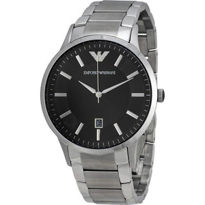 Emporio Armani Sportivo Black Dial Silver Stainless Steel Watch For Men - AR2457 Authentic Buy Shop Now