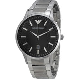 Emporio Armani Sportivo Black Dial Silver Stainless Steel Watch For Men - AR2457 Authentic Buy Shop Now