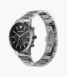 Emporio Armani Sportivo Chronograph Black Dial Silver Steel Strap Watch For Men - AR2460 Authentic Buy Shop Now