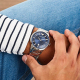 Emporio Armani Renato Blue Dial Silver Steel Strap Watch For Men - AR2477 Authentic Buy Shop Now