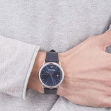 Emporio Armani Dress Quartz Blue Dial Blue Leather Strap Watch For Men - AR2501 Authentic Buy Shop Now