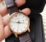 Emporio Armani Luigi White Dial Brown Leather Strap Watch For Men - AR2502 Authentic Buy Shop Now