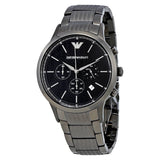 Emporio Armani Renato Chronograph Quartz Blue Dial Grey Steel Strap Watch For Men - AR2505 Authentic Buy Shop Now