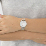 Emporio Armani Gianni T Bar Mother of Pearl Dial Two Tone Steel Strap Watch For Women - AR2508 Authentic Buy Shop Now