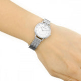 Emporio Armani Kappa Mother of Pearl Dial Silver Mesh Bracelet Watch For Women - AR2511 Authentic Buy Shop Now