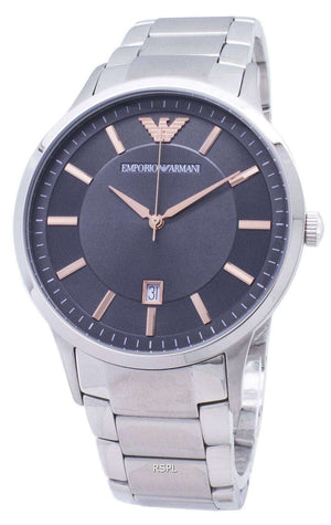 Emporio Armani Renato Quartz Grey Dial Silver Steel Strap Watch For Men - AR2514 Authentic Buy Shop Now