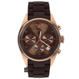 Emporio Armani Sportivo Chronograph Brown Dial Brown Silicone Strap Watch For Men - AR5891 Authentic Buy Shop Now