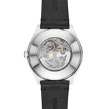 Emporio Armani Meccanico White Skeleton Dial Black Leather Strap Watch For Men - AR60003 Authentic Buy Shop Now