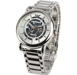 Emporio Armani Meccanico Automatic Silver Dial Silver Steel Strap Watch for Men - AR60006 Authentic Buy Shop Now