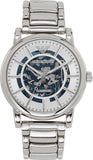 Emporio Armani Meccanico Automatic Silver Dial Silver Steel Strap Watch for Men - AR60006 Authentic Buy Shop Now