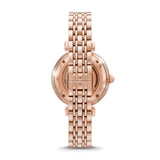 Emporio Armani Gianni T-Bar Silver Dial Rose Gold Steel Strap Watch For Women - AR60023 Authentic Buy Shop Now
