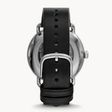 Emporio Armani Meccanico Skeleton Black Dial Black Leather Strap Watch For Men - AR60026 Authentic Buy Shop Now