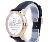 Emporio Armani Meccanico Skeleton Silver Dial Black Leather Strap Watch For Men - AR60031 Authentic Buy Shop Now