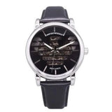 Emporio Armani Analog Automatic Black Dial Black Leather Strap Watch For Men - AR60040 Authentic Buy Shop Now
