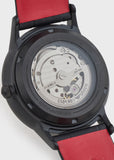 Emporio Armani Meccanico Skeleton Black Dial Black Leather Strap Watch For Men - AR60046 Authentic Buy Shop Now