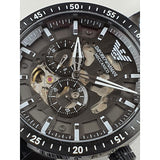 Emporio Armani Meccanico Automatic Black Dial Black Steel Strap Watch For Men - AR60054 Authentic Buy Shop Now