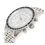 Emporio Armani Sportivo Chronograph Silver Dial Silver Steel Strap Watch For Men - AR6073 Authentic Buy Shop Now