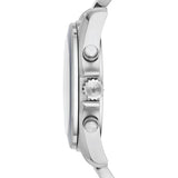 Emporio Armani Sportivo Chronograph Blue Dial Silver Steel Strap Watch For Men - AR6091 Authentic Buy Shop Now