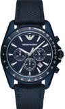 Emporio Armani Sportivo Chronograph Blue Dial Blue Nylon Strap Watch for Men - AR6132 Authentic Buy Shop Now