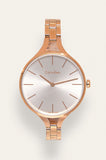 Calvin Klein Graphic Silver Dial Rose Gold Steel Strap Watch for Women - K7E23646 Authentic Buy Shop Now