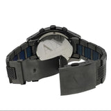 Armani Exchange Chronograph Blue Dial Grey Steel Strap Watch For Men - AX1166 Authentic Buy Shop Now