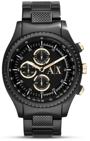 Armani Exchange Chronograph Black Dial Black Steel Strap Watch For Men - AX1604 Authentic Buy Shop Now