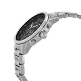 Armani Exchange Banks Chronograph Black Dial Silver Steel Strap Watch For Men - AX1720 Authentic Buy Shop Now